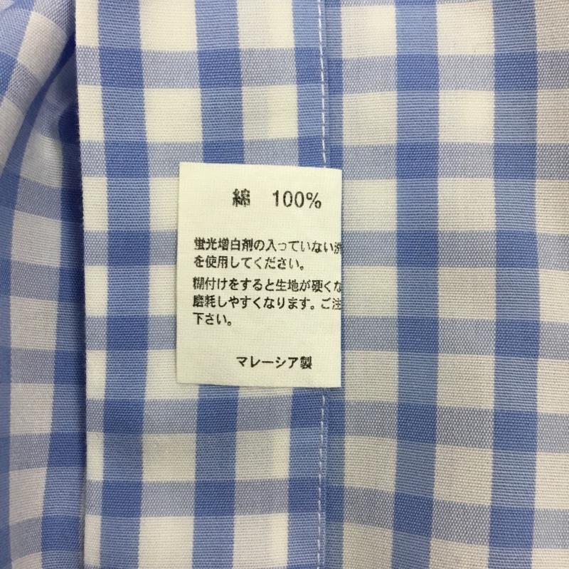 ブルックスブラザーズ BROOKS BROTHERS シャツ、ブラウス 長袖 チェック 白 / ホワイト / X 水色 / ライトブルー /  メンズ USED 古着 中古 10112783