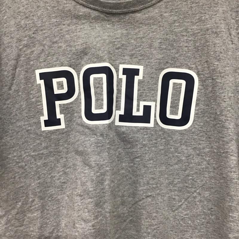 ポロラルフローレン POLO RALPH LAUREN Tシャツ 半袖 L ロゴ、文字 X プリント 灰 / グレー /  メンズ USED 古着 中古 10144903