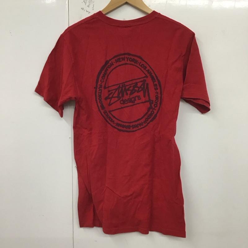 ステューシー STUSSY Tシャツ 半袖 S ロゴ、文字 X プリント 赤 / レッド /  メンズ USED 古着 中古 10128551