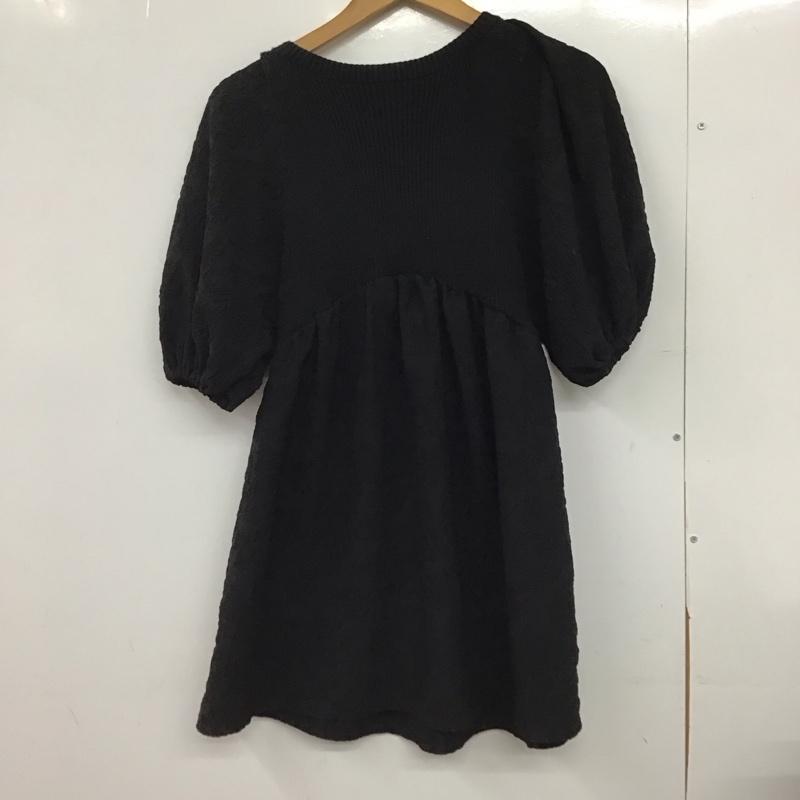 ザラ ZARA チュニック 半袖 S 無地 黒 / ブラック /  レディース USED 古着 中古 10151196