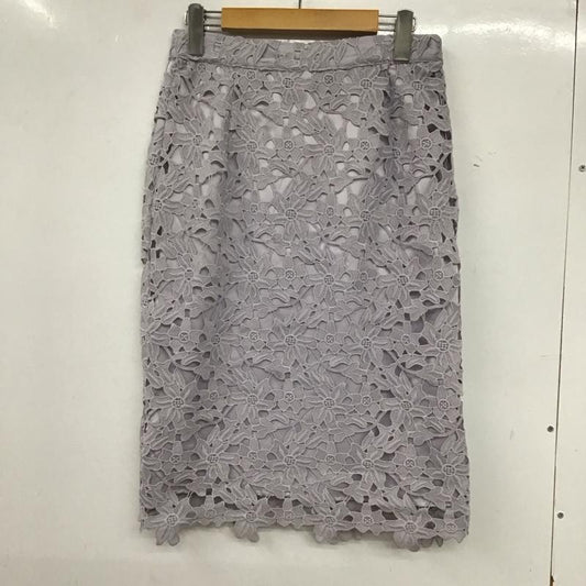 ケービーエフプラス KBF+ スカート ひざ丈スカート KP61-25T004 タイトスカート 無地 紫 / パープル /  レディース USED 古着 中古 10136596