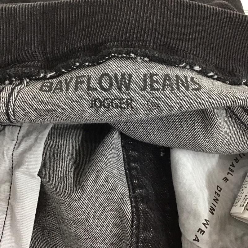 ベイフロー BAYFLOW パンツ デニム、ジーンズ デニムパンツ ワイドパンツ カジュアルパンツ ストレッチパンツ L 無地 黒 / ブラック /  メンズ USED 古着 中古 10129637