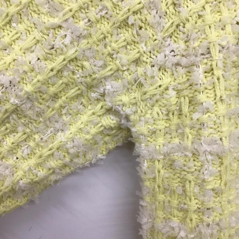 オペークドットクリップ OPAQUE.CLIP カーディガン 長袖 L 無地 黄 / イエロー /  レディース USED 古着 中古 10140385