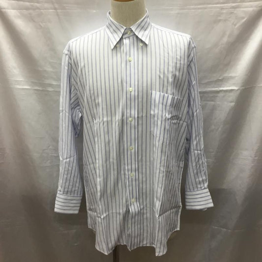 チャップス CHAPS シャツ、ブラウス 長袖 コットン ボタンダウン ストライプ 白 / ホワイト / X 青 / ブルー / X 水色 / ライトブルー /  メンズ USED 古着 中古 10116095