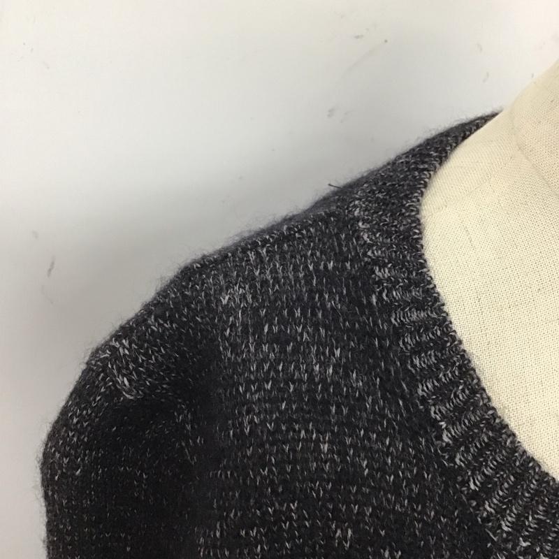 エムエムシックス MM6 ワンピース ひざ丈スカート S32CT0329 ニットワンピース 長袖 XS 無地 黒 / ブラック /  レディース USED 古着 中古 10120063