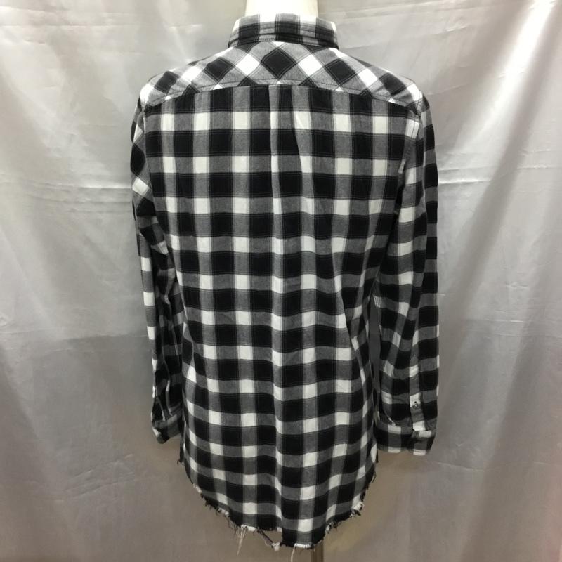ディーゼル DIESEL シャツ、ブラウス 長袖 長袖シャツ カラーシャツ ポケットシャツ 長袖カットソー チェックシャツ S チェック 白 / ホワイト / X 黒 / ブラック /  メンズ USED 古着 中古 10117574