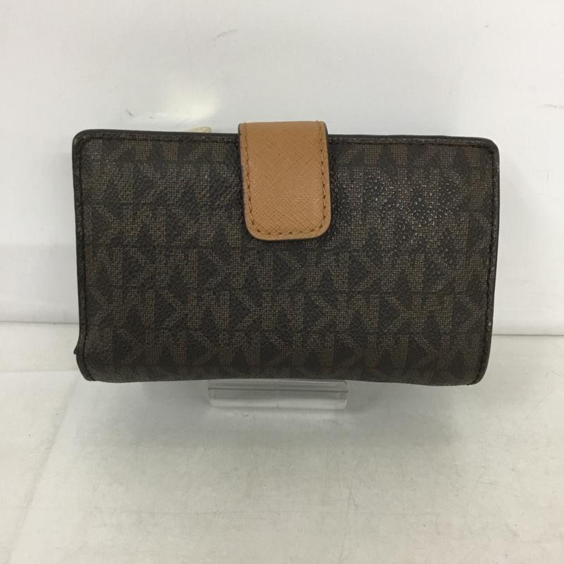 マイケルコース MICHAEL KORS 財布 二つ折り 35F8GTVF2B L字ファスナー ロゴ、文字 茶 / ブラウン /  レディース USED 古着 中古 10136341