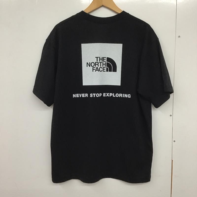 ザノースフェイス THE NORTH FACE Tシャツ 半袖 nt32447 ショートスリーブバックスクエアロゴティー 半袖カットソー プリントTシャツ XL ロゴ、文字 黒 / ブラック /  メンズ USED 古着 中古 10133265