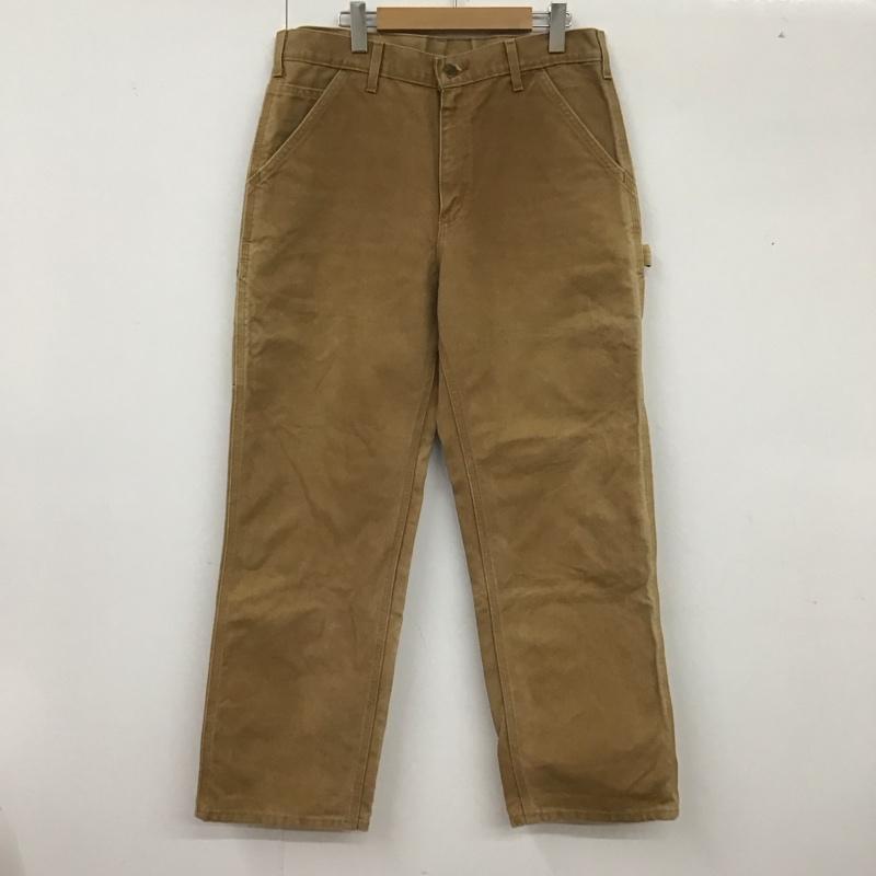 カーハート Carhartt パンツ ワークパンツ、ペインターパンツ 34インチ 無地 ベージュ / ベージュ /  メンズ USED 古着 中古 10117157