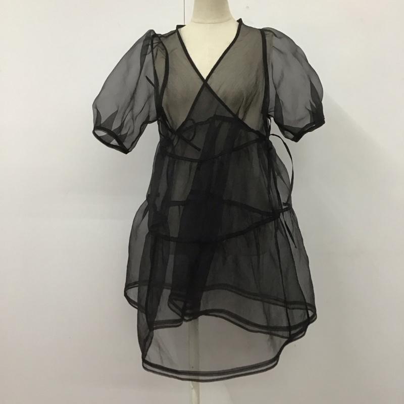 フリークスストア FREAK S STORE ワンピース ミニスカート 1113248903240 シアーカシュクール半袖ワンピース FREE 無地 黒 / ブラック /  レディース USED 古着 中古 10107332