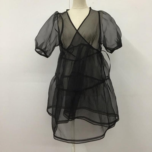 フリークスストア FREAK S STORE ワンピース ミニスカート 1113248903240 シアーカシュクール半袖ワンピース FREE 無地 黒 / ブラック /  レディース USED 古着 中古 10107332