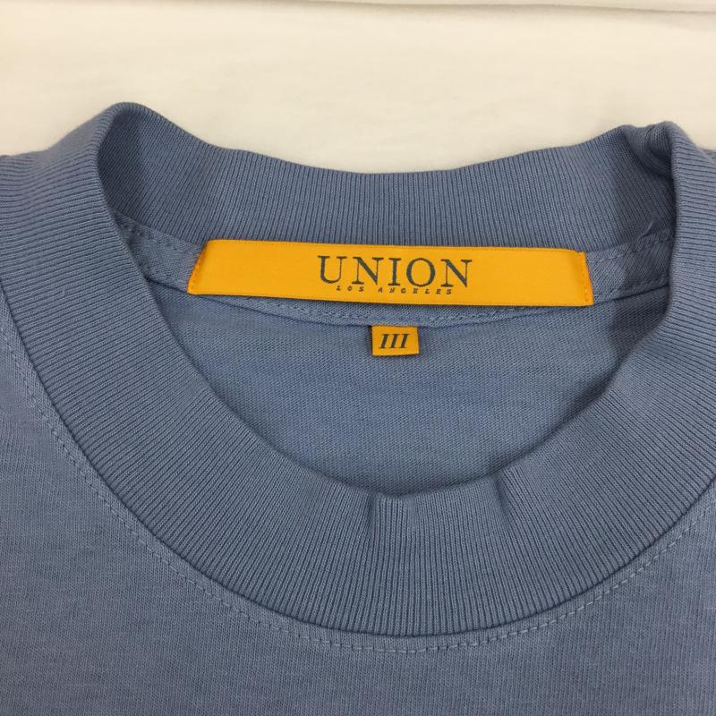 ユニオン UNION Tシャツ 半袖 UNION TOKYO SUMMER OF HATE TEE L ロゴ、文字 水色 / ライトブルー / X グレージュ / グレージュ / X 灰 / グレー /  メンズ USED 古着 中古 10130859