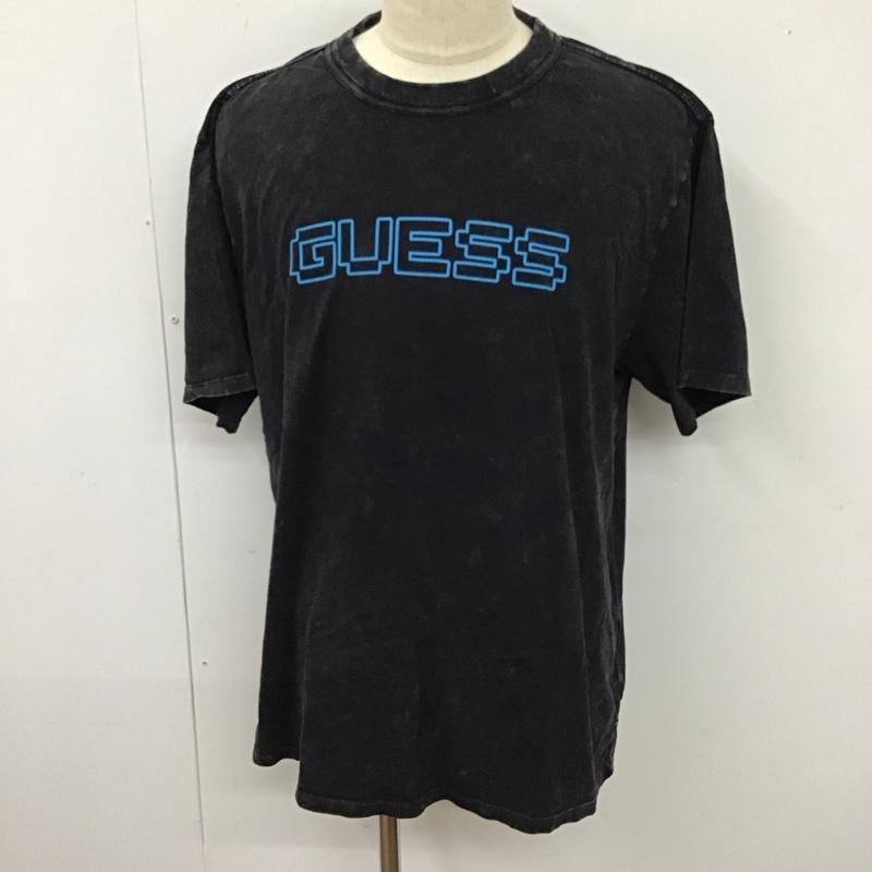 ゲス Guess Tシャツ 半袖 半袖カットソー プリントTシャツ クルーネックカットソー L ロゴ、文字 黒 / ブラック /  メンズ USED 古着 中古 10114656