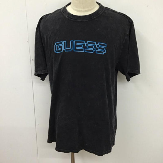 ゲス Guess Tシャツ 半袖 半袖カットソー プリントTシャツ クルーネックカットソー L ロゴ、文字 黒 / ブラック /  メンズ USED 古着 中古 10114656
