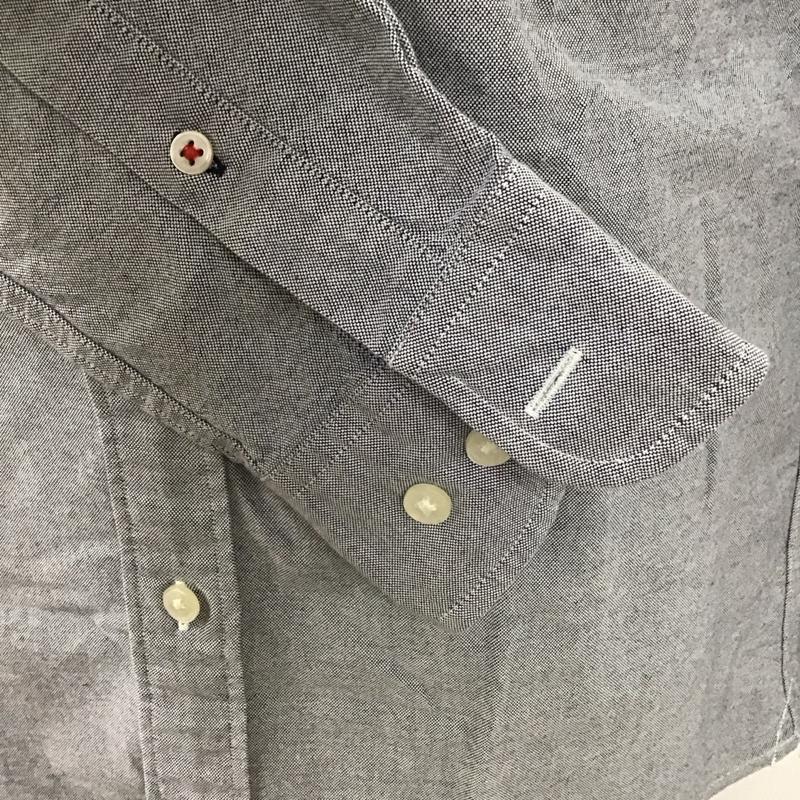 トミーヒルフィガー TOMMY HILFIGER シャツ、ブラウス 長袖 ボタンダウン スリムフィット L ワンポイント 灰 / グレー /  メンズ USED 古着 中古 10123668