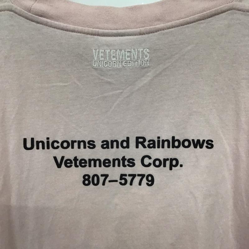ヴェトモン VETEMENTS Tシャツ 半袖 ユニコーン 21SS Magic Unicorn Tee マジックユニコーン L プリント 桃 / ピンク /  メンズ USED 古着 中古 10134857