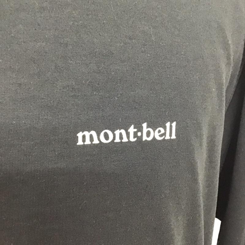 モンベル mont-bell Tシャツ 長袖 1114112 WIC ロングスリーブT XL ロゴ、文字 黒 / ブラック /  メンズ USED 古着 中古 10112682