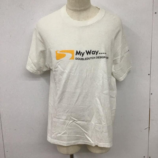 ギャラリー1950 Gallery1950 Tシャツ 半袖 Hanes クルーネック L ロゴ、文字 白 / ホワイト /  メンズ USED 古着 中古 10114741