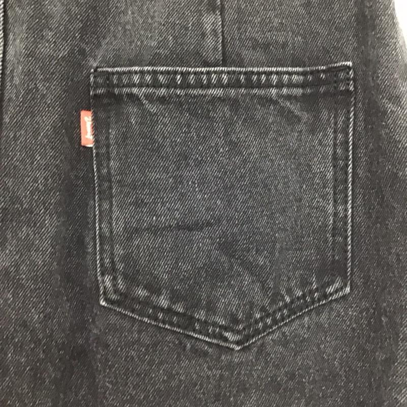 ディスコート Discoat スカート ロングスカート デニムスカート タイトスカート センタータック L 無地 黒 / ブラック /  レディース USED 古着 中古 10142459