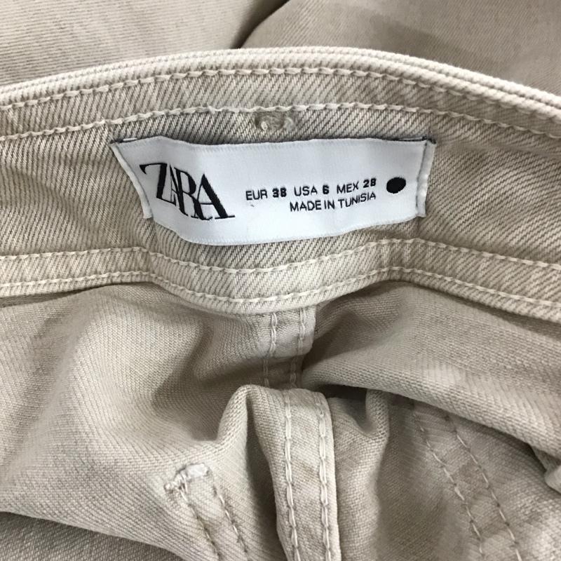 ザラ ZARA ボトムス ボトムス ワイドパンツ カットオフ 無地 ベージュ / ベージュ /  レディース USED 古着 中古 10109430