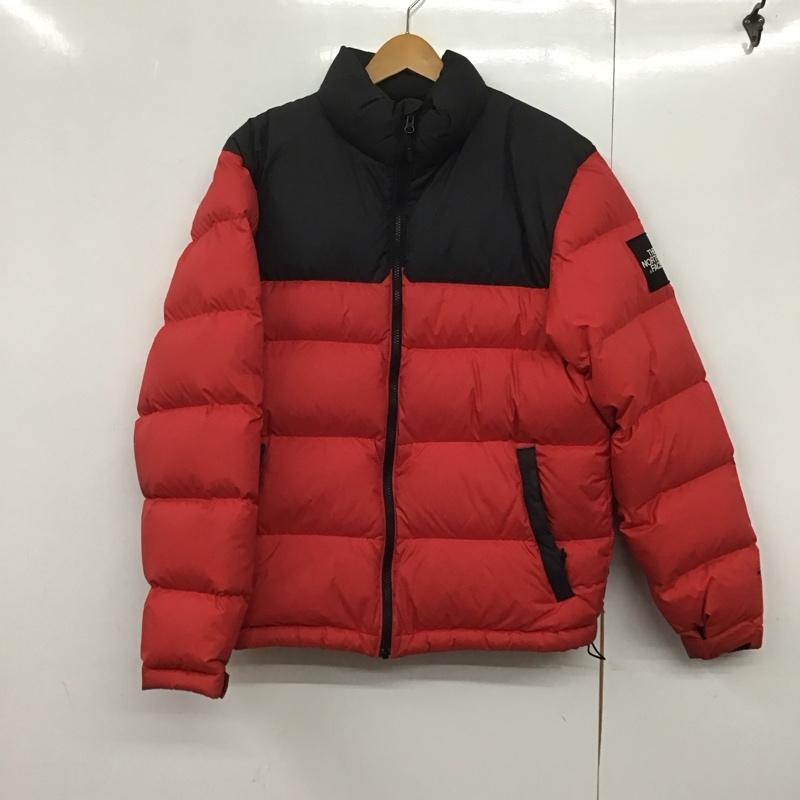 ザノースフェイス THE NORTH FACE ジャケット、上着 ジャンパー、ブルゾン nf0a2zwe NUPTSEJACKET ダウンジャケット アウター M ロゴ、文字 黒 / ブラック / X 赤 / レッド /  メンズ USED 古着 中古 10143258