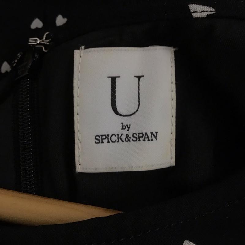 スピック＆スパン Spick & Span ワンピース ロングスカート 長袖ロングワンピース フレアスカート 総柄 38 プリント 黒 / ブラック /  レディース USED 古着 中古 10147901