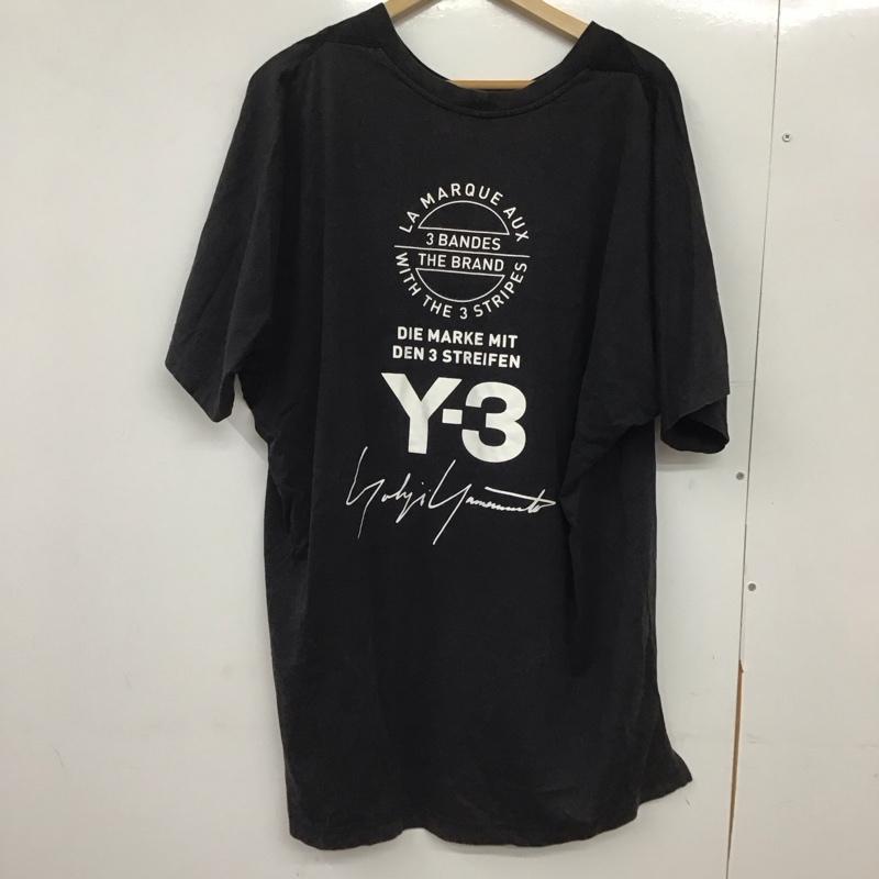 ワイスリー Y-3 Tシャツ 半袖 半袖カットソー プリントTシャツ クルーネックカットソー M 無地 ダークグレー / ダークグレー /  メンズ USED 古着 中古 10151008