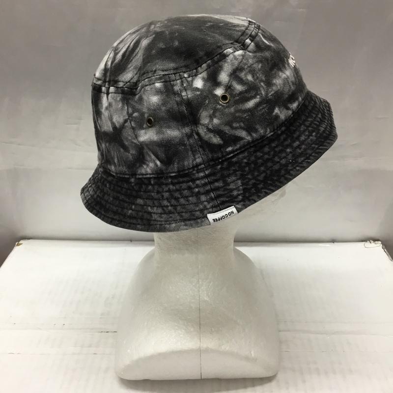 ノーコーヒー NO COFFEE 帽子 ハット バケットハット バケハ タイダイ ロゴ、文字 黒 / ブラック /  メンズ USED 古着 中古 10113982