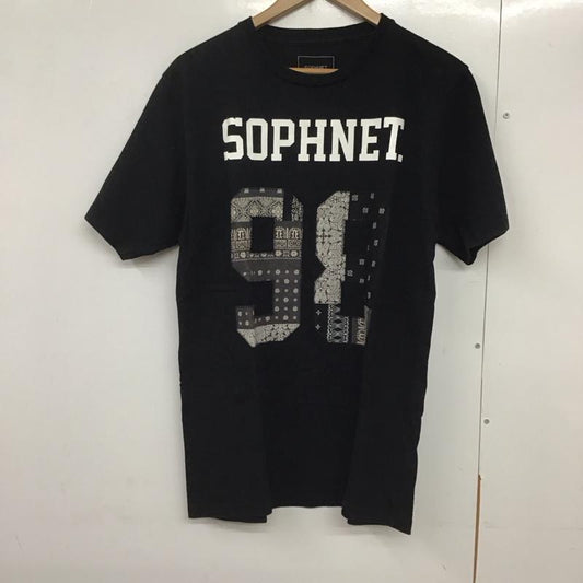 ソフネット SOPHNET. Tシャツ 半袖 L プリント X ロゴ、文字 黒 / ブラック /  メンズ USED 古着 中古 10141110
