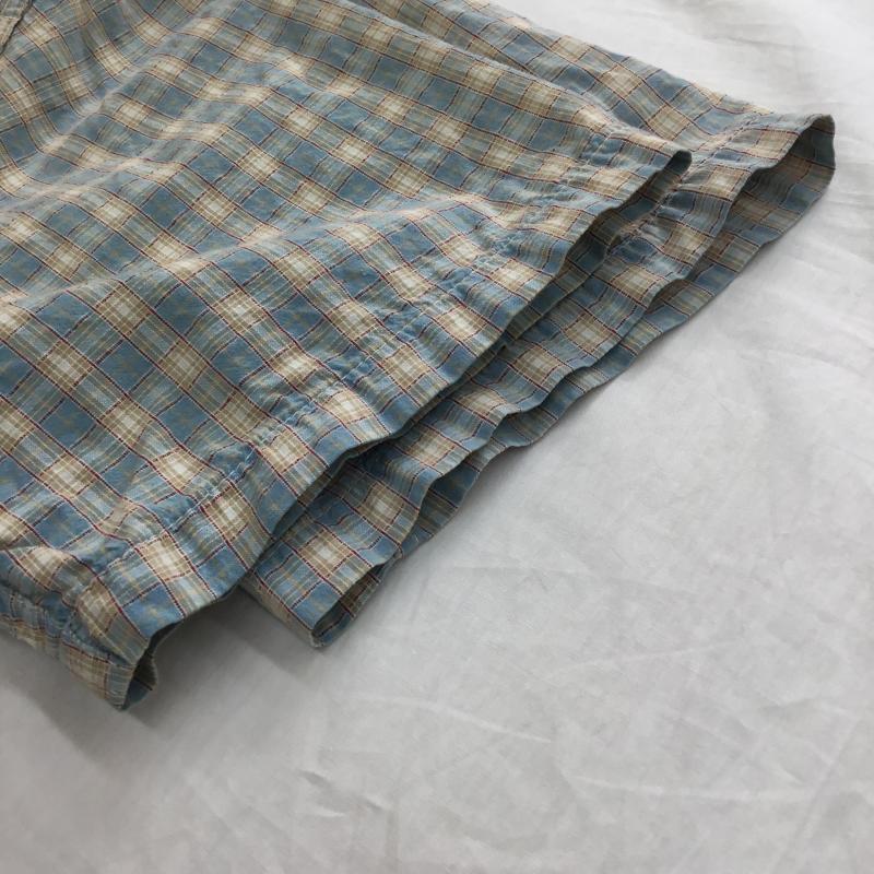 ジョーマッコイ JOE McCOY シャツ、ブラウス 半袖 JOE McCOY 半袖 シャツ チェック柄 M チェック 水色 / ライトブルー / X ベージュ / ベージュ /  メンズ USED 古着 中古 10129787