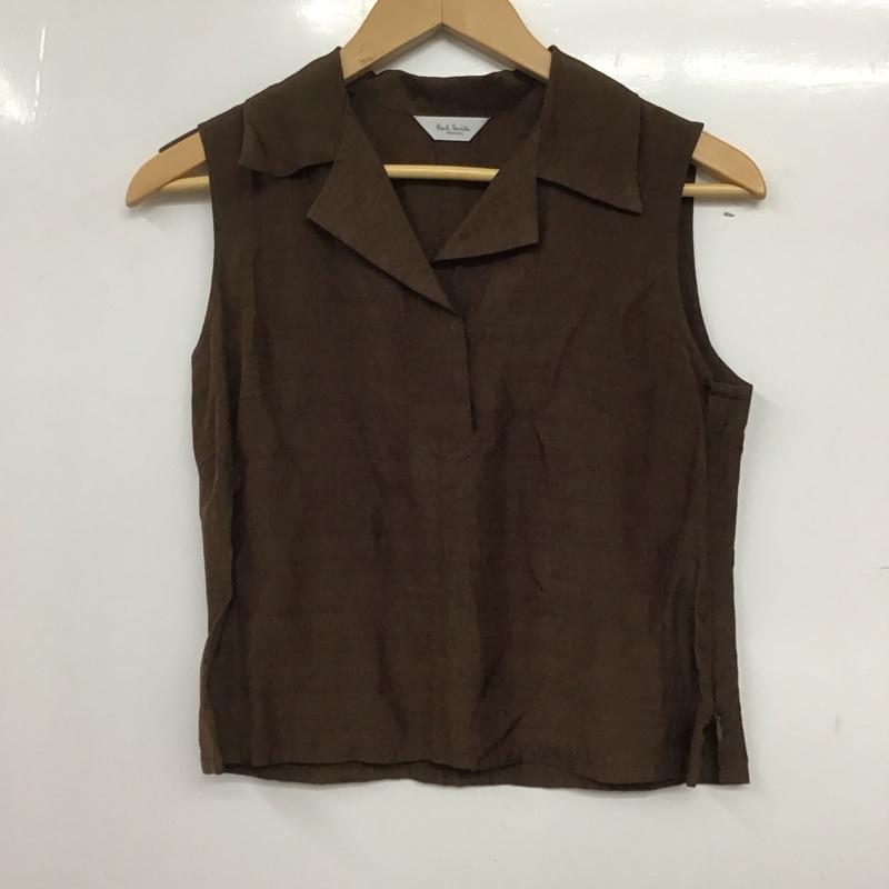 ポールスミス Paul Smith シャツ、ブラウス 半袖 ノースリーブ 無地 茶 / ブラウン /  レディース USED 古着 中古 10146132