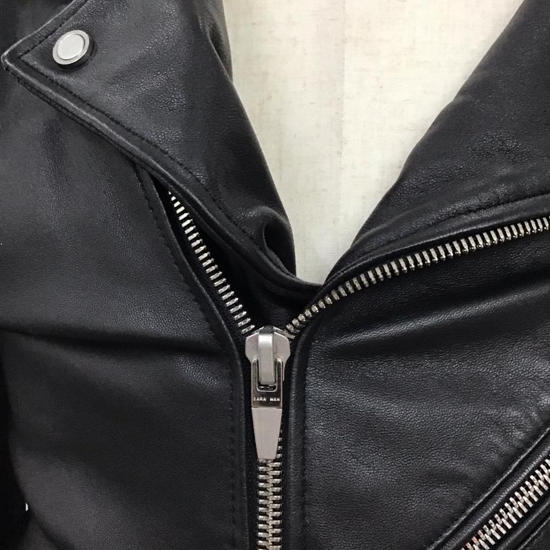 ザラメン ZARA MAN ジャケット、上着 ジャケット、ブレザー フェイクレザージャケット カジュアルジャケット カラージャケット S 無地 黒 / ブラック /  メンズ USED 古着 中古 10119267