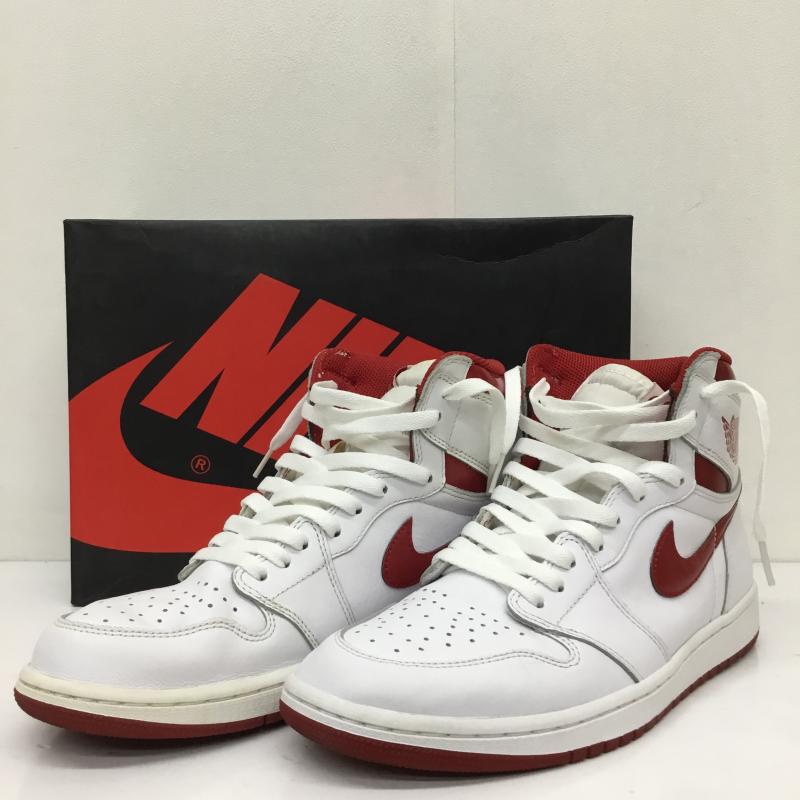 ナイキ NIKE スニーカー スニーカー 555088-103 Air Jordan 1 Retro High Metallic Red エアジョーダン 1 レトロ ハイ メタリック レッド 28.0cm ロゴ、文字 白 / ホワイト / X 赤 / レッド /  メンズ USED 古着 中古 10124075