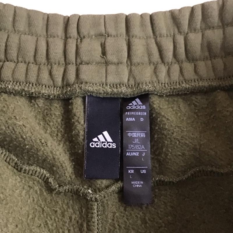 アディダス adidas ボトムス ボトムス H33555 スウェットパンツ 裏起毛 スポーツウェア L ロゴ、文字 カーキ / カーキ /  メンズ USED 古着 中古 10116803