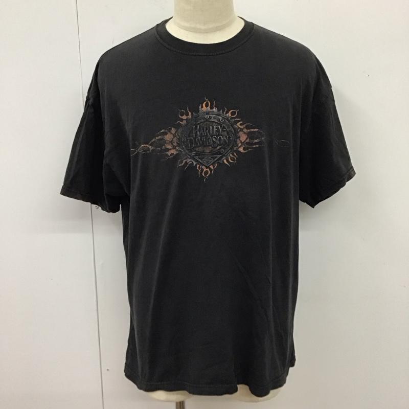 ハーレーダビッドソン Harley-Davidson Tシャツ 半袖 半袖 XL プリント 黒 / ブラック /  メンズ USED 古着 中古 10116377