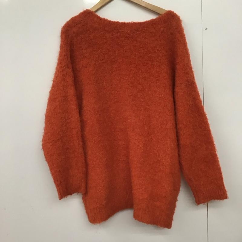 ケービーエフ KBF カーディガン 長袖 KB37-22V280 シャギーBIGニットカーディガン ONE SIZE 無地 橙 / オレンジ /  レディース USED 古着 中古 10146974