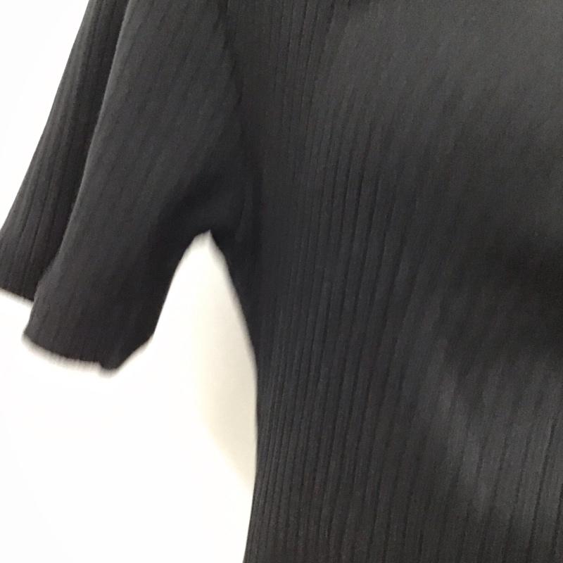 スライ SLY ワンピース ミニスカート 039HSN83-0441 半袖 スキッパー 前開き FREE 無地 黒 / ブラック /  レディース USED 古着 中古 10117695