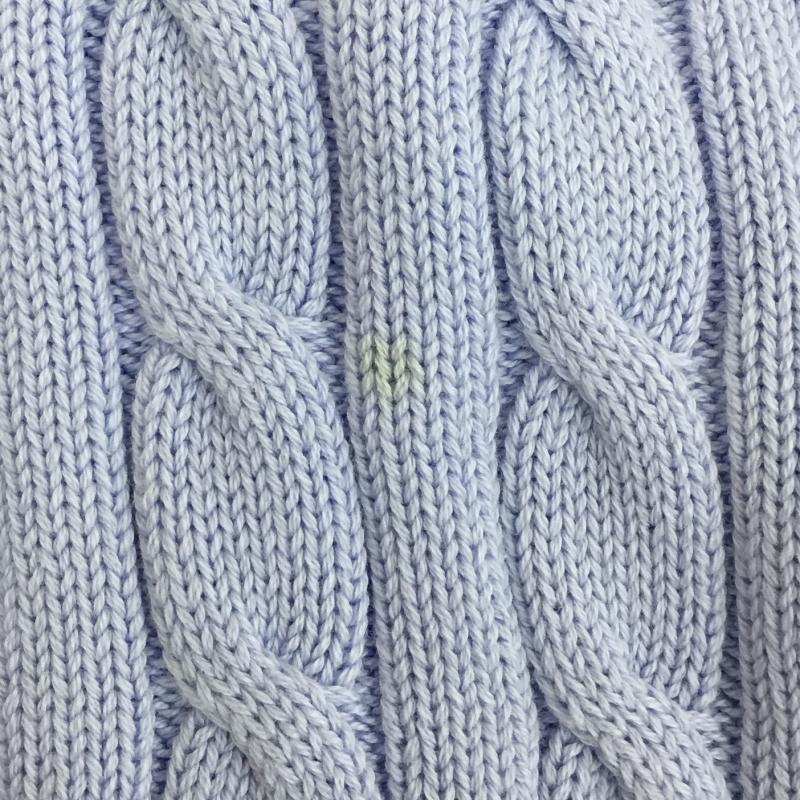 ローレンラルフローレン LAUREN RALPH LAUREN カーディガン 長袖 XS ロゴ、文字 水色 / ライトブルー /  レディース USED 古着 中古 10135643