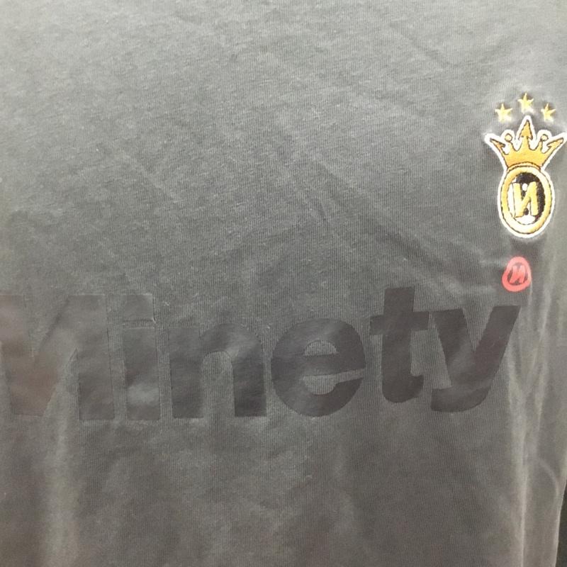 ナインティナインティ 9090 カットソー 長袖 nn1531 長袖Tシャツ 長袖カットソー カラーシャツ L ロゴ、文字 黒 / ブラック /  メンズ USED 古着 中古 10114047