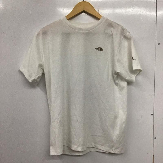ザノースフェイス THE NORTH FACE Tシャツ 半袖 NTW32444 モンキーマジック Tシャツ S/S TNF Monkey Magic Tee L ロゴ、文字 X プリント 白 / ホワイト /  レディース USED 古着 中古 10137017