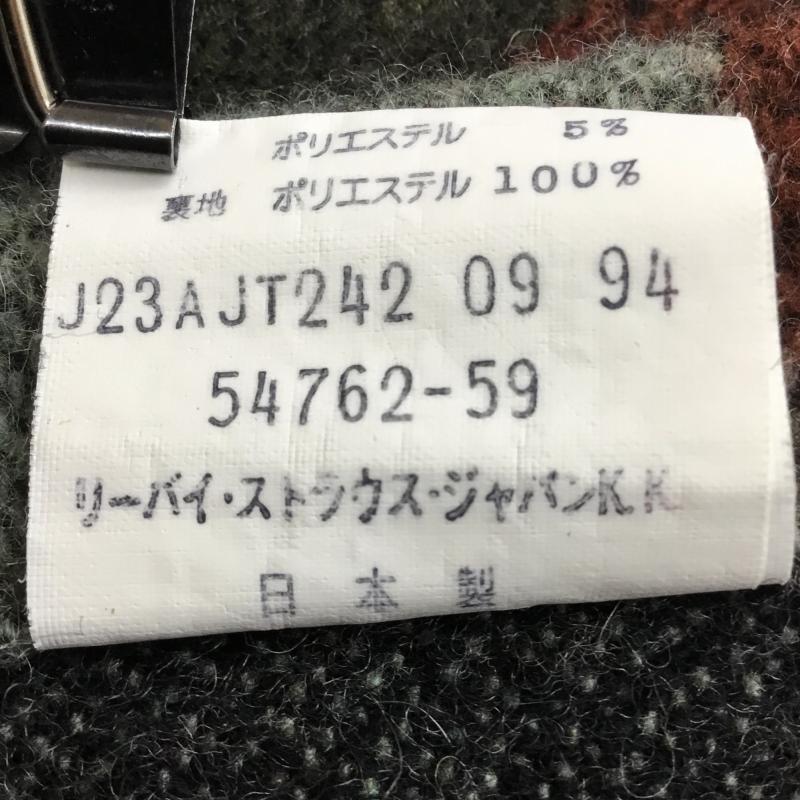 リーバイス Levi s シャツ、ブラウス 長袖 54762-59 90s L ボーダー柄 緑 / グリーン / X 橙 / オレンジ /  メンズ USED 古着 中古 10143569