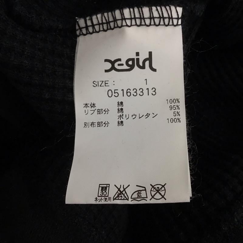 エックスガール X-girl Tシャツ 長袖 1 無地 黒 / ブラック /  レディース USED 古着 中古 10144048
