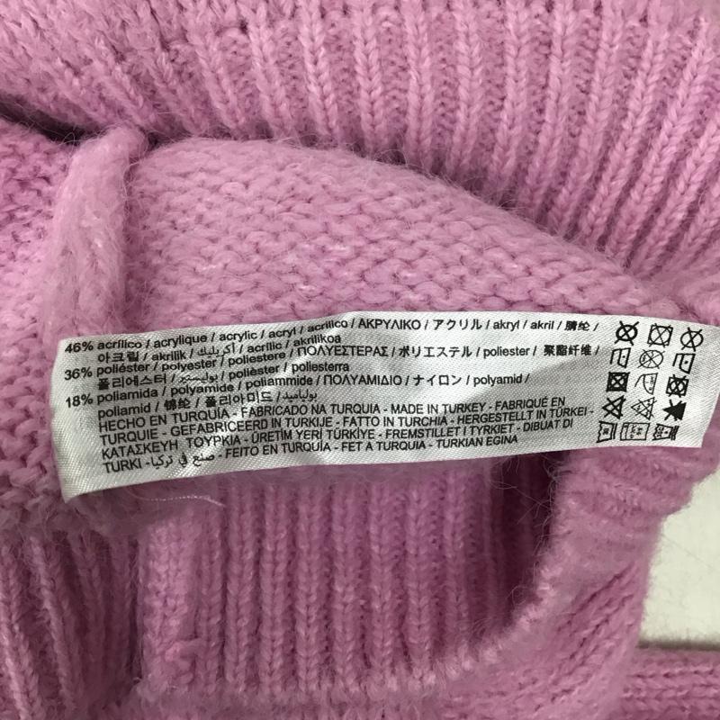 ザラ ZARA ニット、セーター 長袖 3991 002 620 タートルネック ハイネック M 無地 桃 / ピンク /  レディース USED 古着 中古 10118428