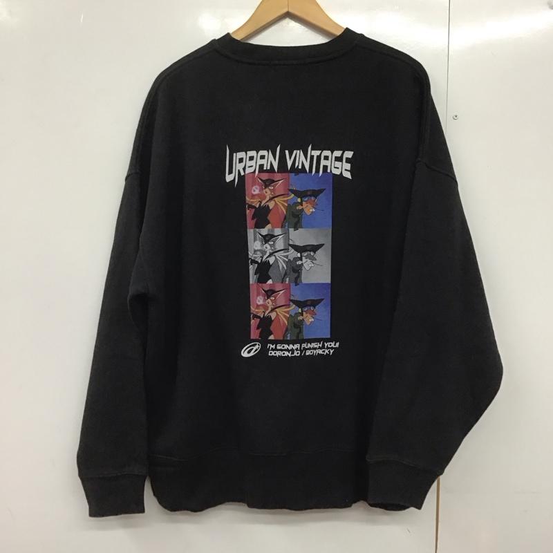 アクレント ACLENT トレーナー 長袖 長袖トレーナー スウェット クルーネック プルオーバー FREE ロゴ、文字 黒 / ブラック /  メンズ USED 古着 中古 10142950