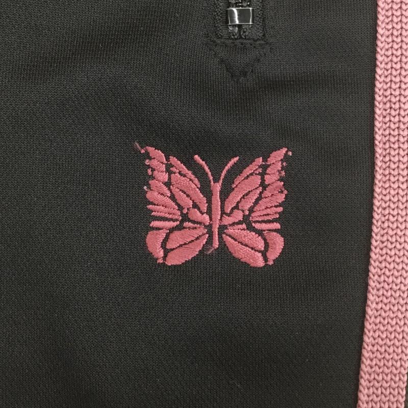 ニードルス Needles パンツ ワークパンツ、ペインターパンツ LQ23 Needles ジップドトラックパンツ M ロゴ、文字 黒 / ブラック / X 桃 / ピンク /  メンズ USED 古着 中古 10118274