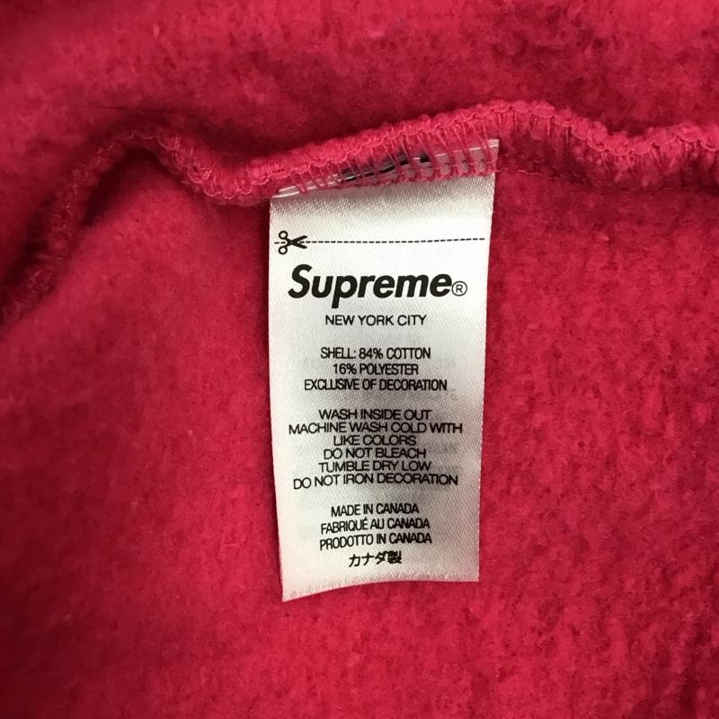 シュプリーム Supreme パーカー 長袖 ジップパーカー Sロゴ M 無地 X 刺繍 桃 / ピンク /  メンズ USED 古着 中古 10122058