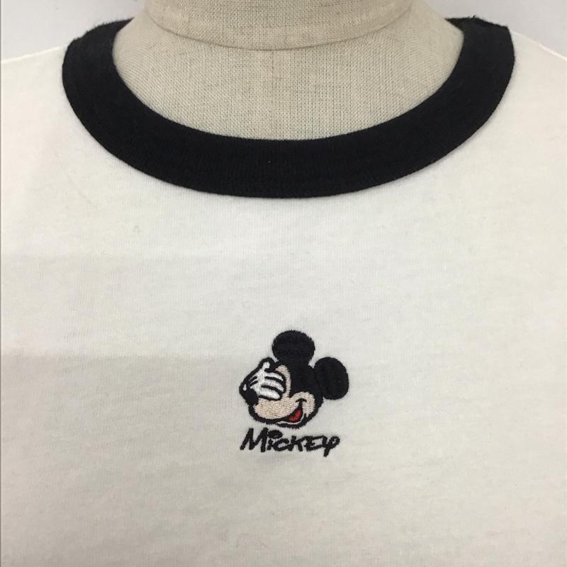 ヘザー Heather Tシャツ 半袖 HE063285TS ミッキー ディズニー FREE キャラクター 白 / ホワイト / X 黒 / ブラック /  レディース USED 古着 中古 10109726