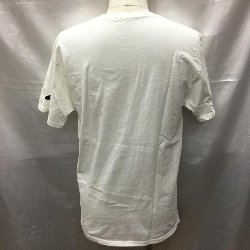 チャンピオン Champion Tシャツ 半袖 半袖カットソー プリントTシャツ クルーネックカットソー M 無地 白 / ホワイト /  メンズ USED 古着 中古 10117721