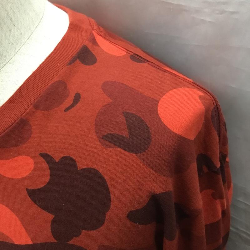 アベイシングエイプ A BATHING APE Tシャツ 長袖 001LTI301007M BUSY SHARK ロンT カモ柄 迷彩 L ワンポイント マルチカラー / マルチカラー /  メンズ USED 古着 中古 10121248