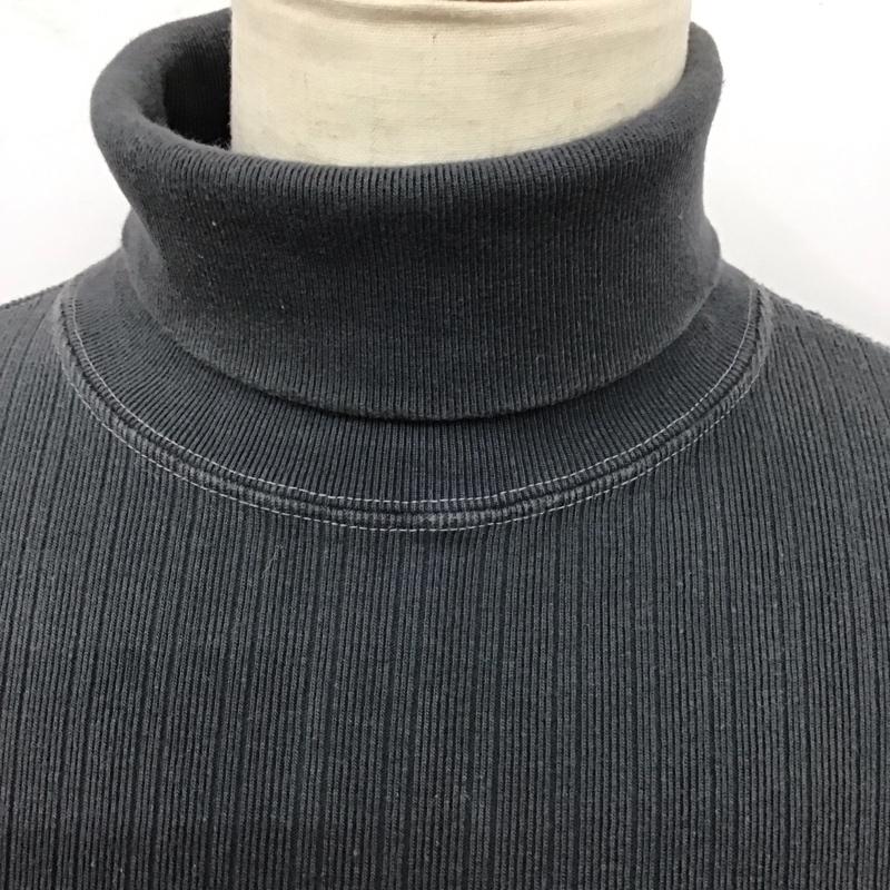 クッシュマン CUSHMAN カットソー 長袖 長袖カットソー タートルネックカットソー L ストライプ 灰 / グレー /  メンズ USED 古着 中古 10127659